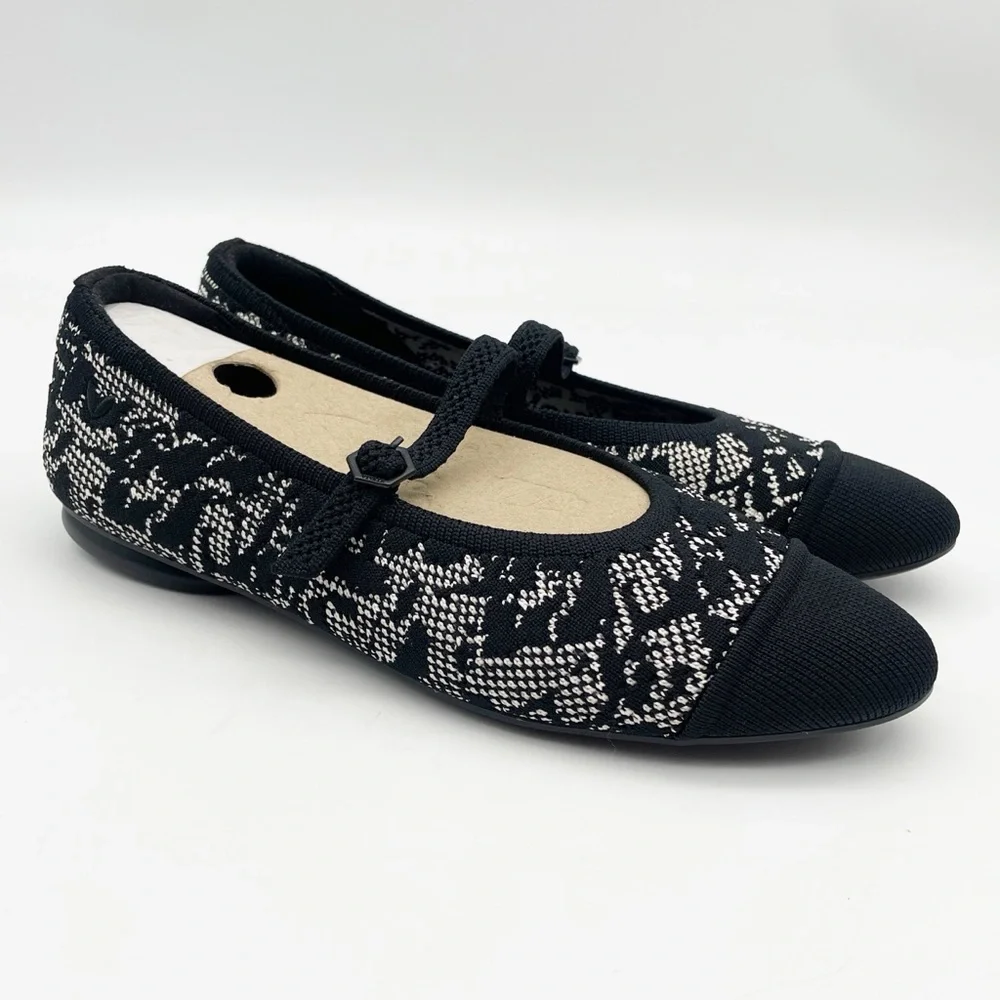VIVAIA Mary Jane Tamia Almond Toe Black Lace - Picture 2 of 13
